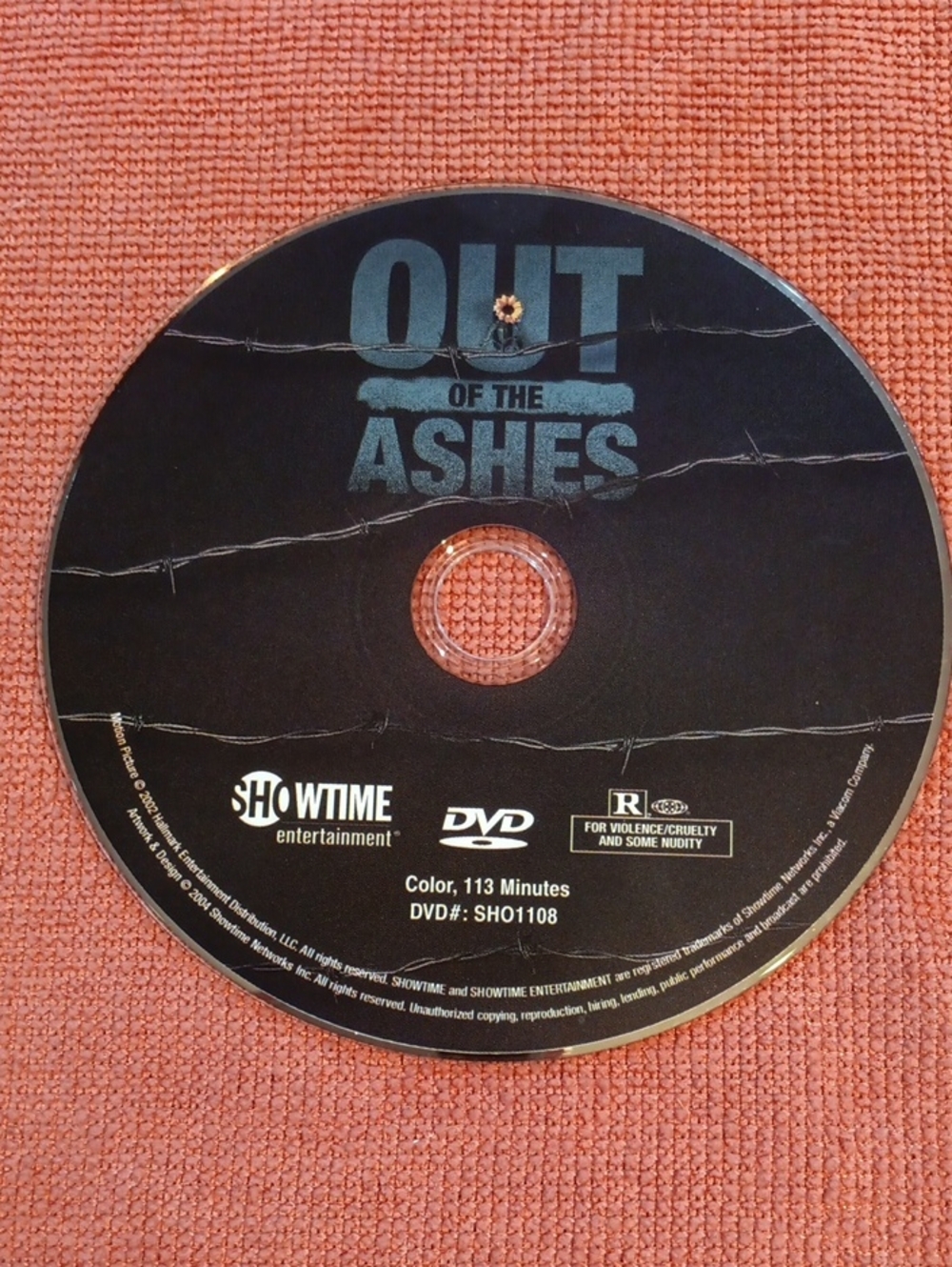 3/$12 Out of the Ashes DVD *NO CASE*